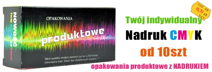 Pude�ka opakowania produktowe z nadrukiem FullKolor CMYK od 10szt pude�ek.
